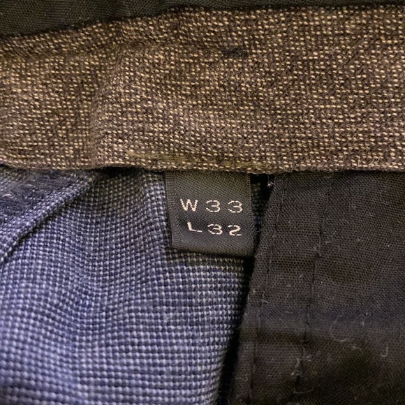 J. Crew Bowery Slim Fit Dress Pant Navy Linen Cotton Blend Waist 33, Length 32 - Picture 8 of 9